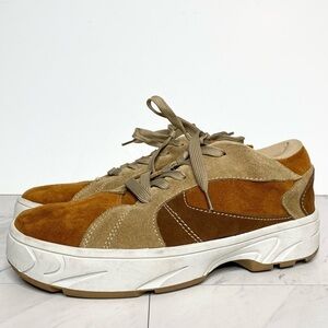 Jeffrey Campbell Limit Platform Brown Suede Sneaker 9 1/2